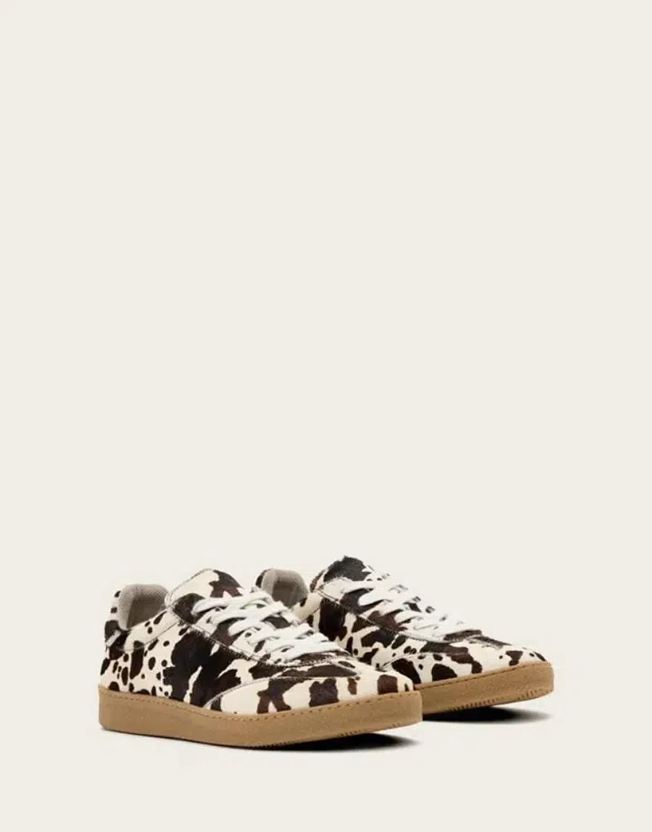AllSaints Thelma Sneakers in Cow Print $318.99 