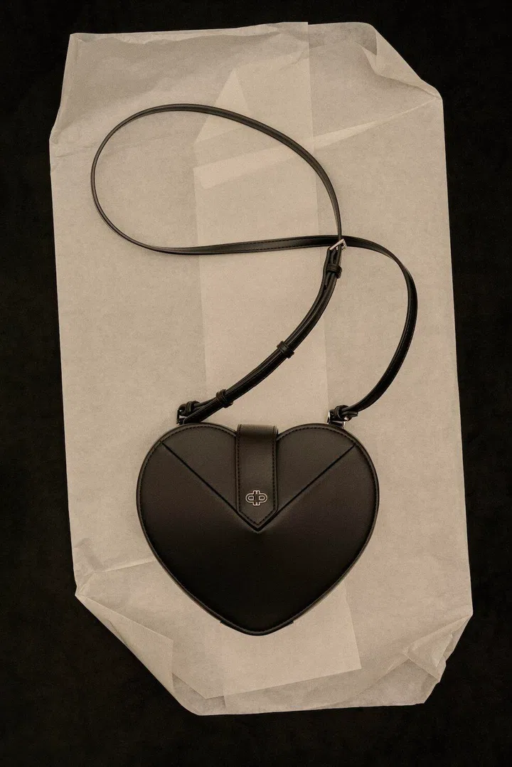 Pedro Heart Shoulder Bag Black $89.90