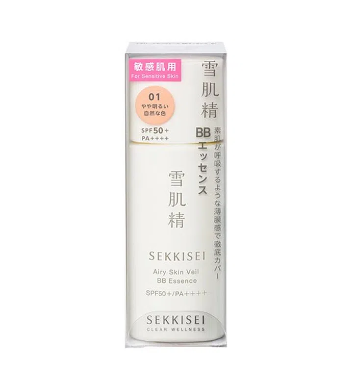 旅行好物SEKKISEI Clear Wellness Airy Skin Veil BB Essence SPF50+ / PA++++ 防晒BB霜