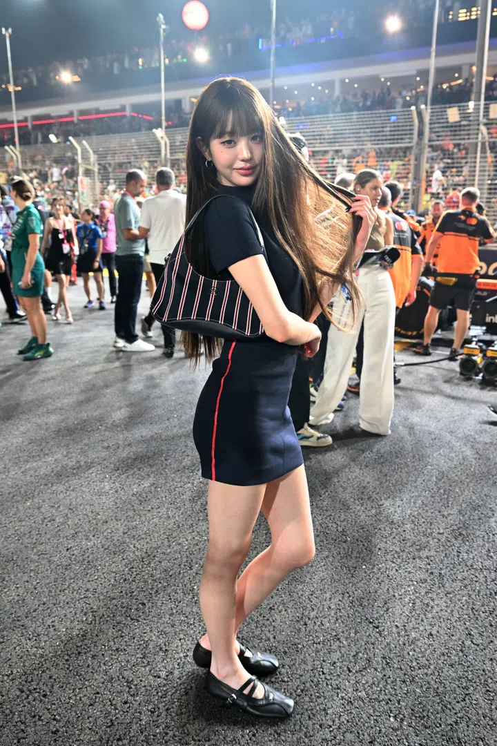 SINGAPORE, SINGAPORE - OCTOBER 11: Jang Won-young on the grid during the F1 Grand Prix of Singapore at Marina Bay Street Circuit on October 11, 2026 in Singapore, Singapore. (Photo by Mark Sutton - Formula 1/Formula 1 via Getty Images)