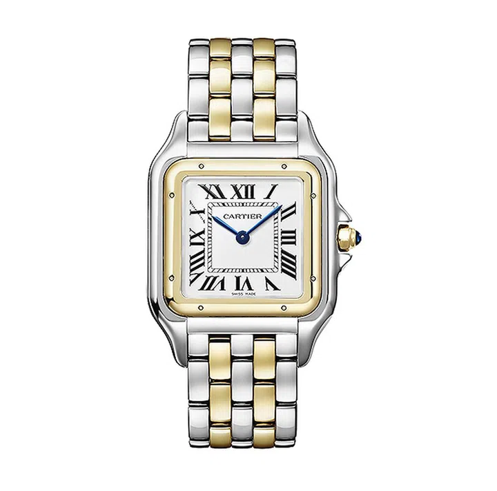 Cartier Panthère de Cartier, quartz movement, yellow gold and steel case, yellow gold and steel bracelet large watch $14,800（图：Cartier提供）