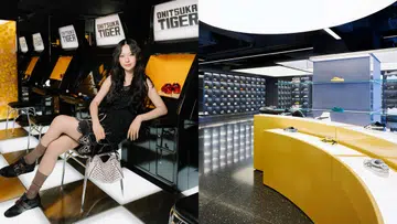 泰国女星Milk来到东京新宿Onitsuka Tiger4层楼的新旗舰店，其规模为全球最大。（图：Onitsuka Tiger提供）
