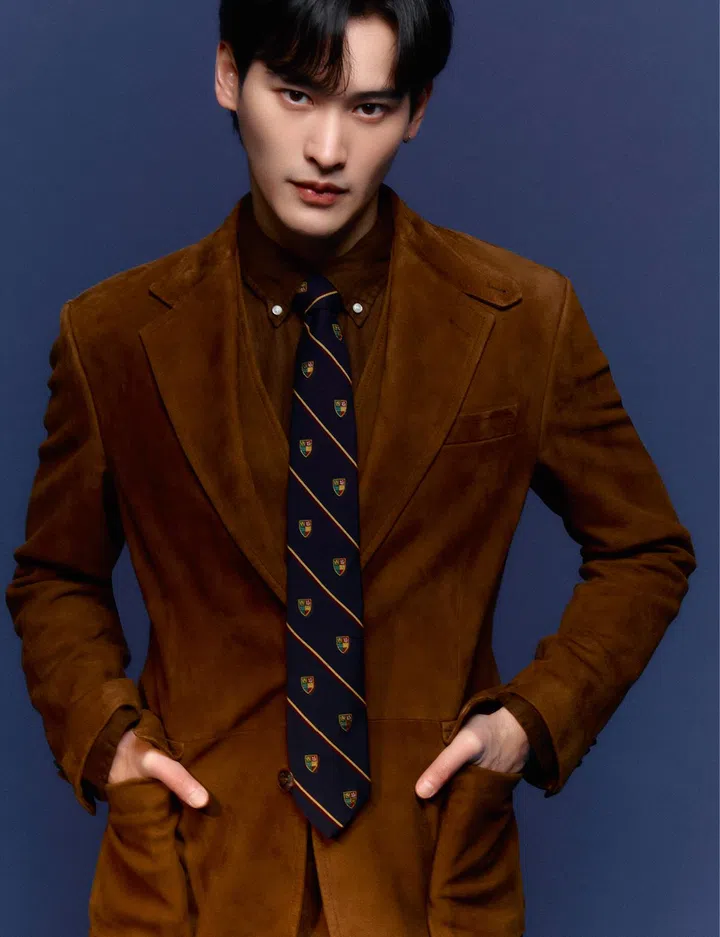 Polo Ralph Lauren shirt (POA),waistcoat $269.40,jacket $449.40,trousers $229.40,tie (POA)