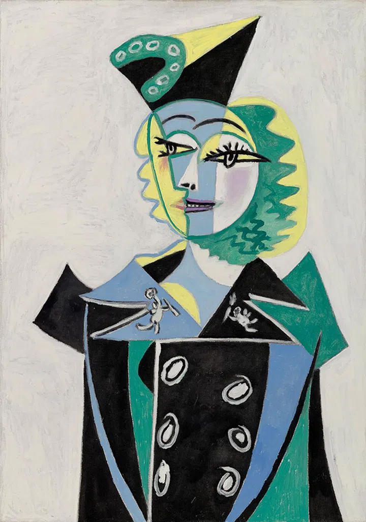 西班牙画家Picasso Pablo作品《Portrait de Nusch Eluard》 (© Succession Picasso - Gestion droits d'auteur ©RMN-Grand Palais (Musée National Picasso-Paris)/ Adrien Didierjean)