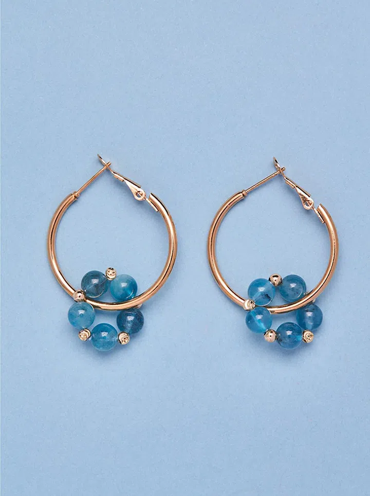 Covet Crystals Jewelry Aquamarine Sucre Crystal Donut耳坠