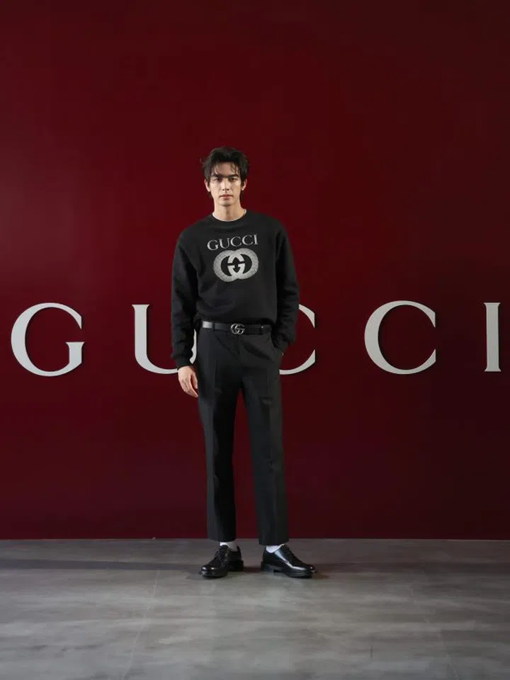 MILAN, ITALY - JANUARY 12: Song Weilong attends the Gucci Ancora Fashion Show during Milan Fashion Week Menswear Fall/Winter 2024-2025 on January 12, 2024 in Milan, Italy. (Photo by Vittorio Zunino Celotto/Getty Images for Gucci)