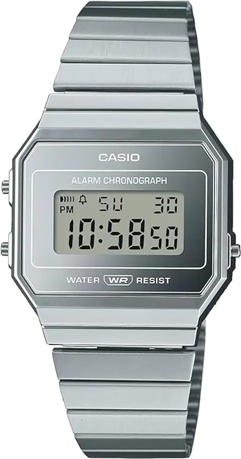 Casio Vintage Retro Modern Silver Watch A700WEV-7AVT