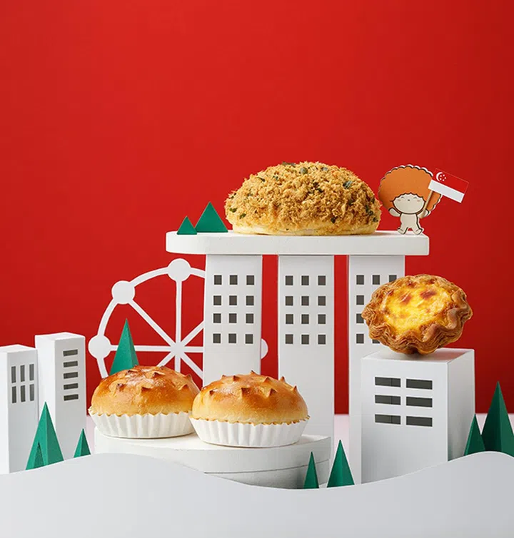  BreadTalk 肉松面包、榴莲面包、榴莲挞| SG60美食和点心优惠新加坡