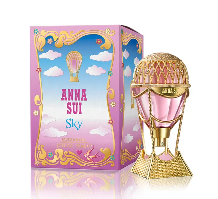 Anna Sui为欢庆女人们的自信与勇气，特别推出这款造型独特的热气球香氛，具有迷人的花香气息，要你能够自在地在天空中翱翔，展现自己最美丽的一面！