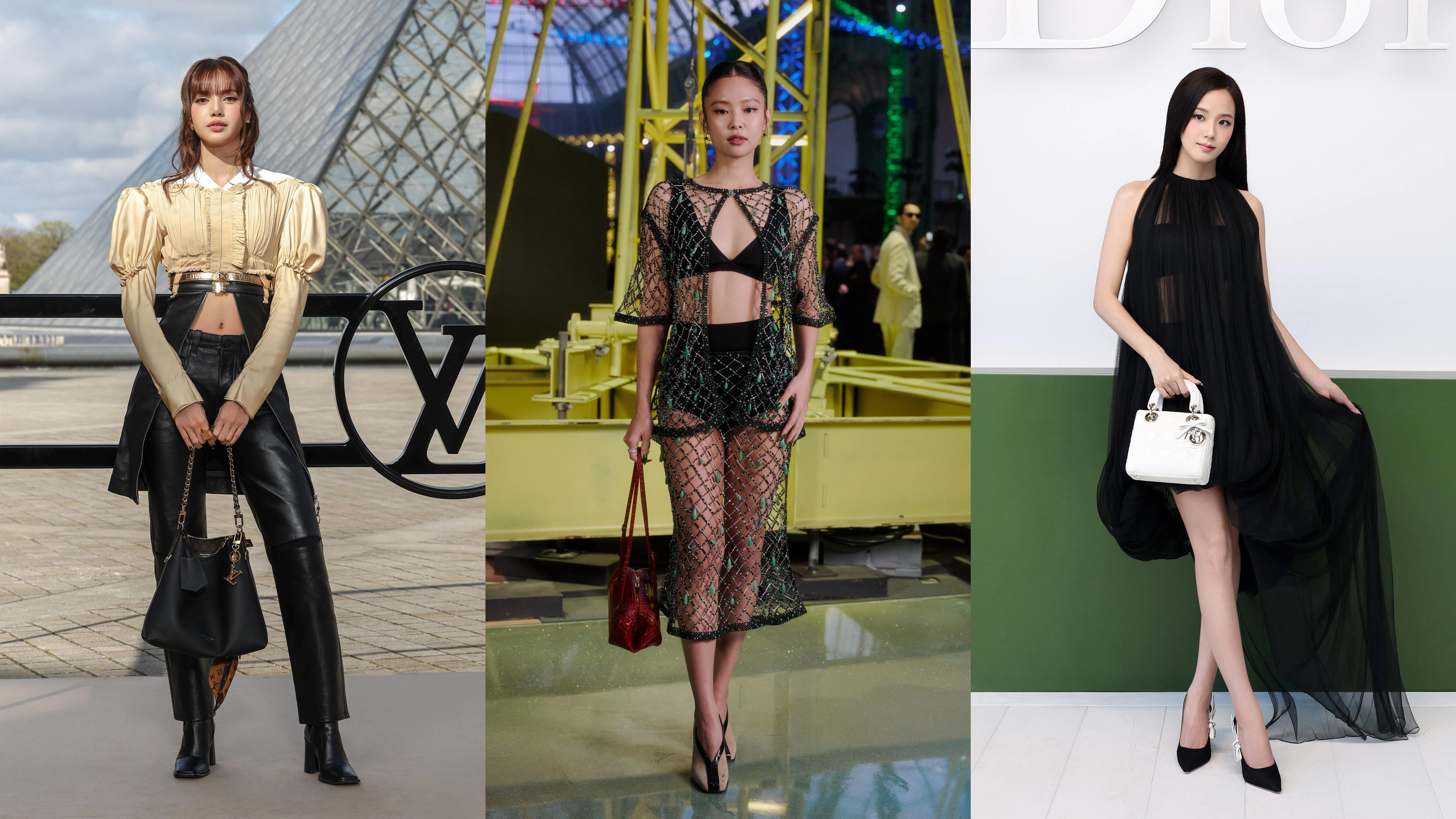 巴黎时装周韩星品牌大使看秀造型 Jennie Jisoo Rosé Lisa 全智贤
