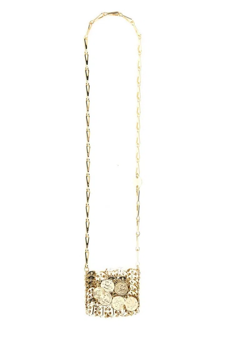 Rabanne Micro 1969 Logo Charm Crossbody Bag 