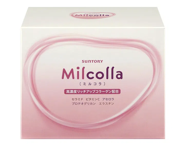 Suntory Milcolla帮助补充胶原蛋白，改善肌肤问题。