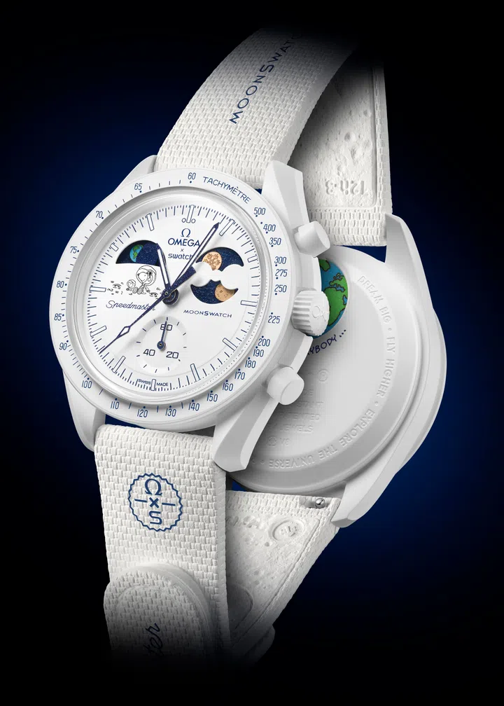 Swatch Bioceramic MoonSwatch系列MISSION TO EARTHPHASE – MOONSHINE GOLD腕表 