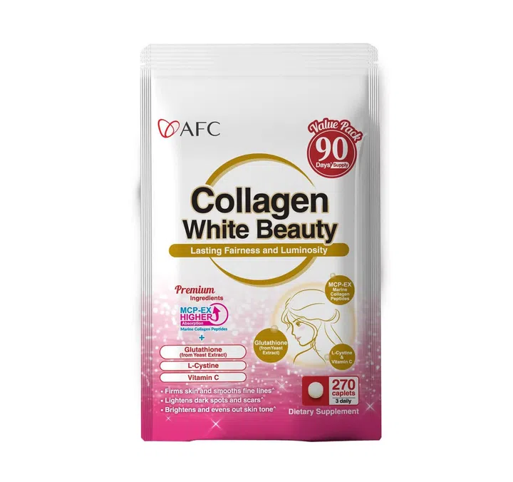 AFC Japan Collagen White Beauty with Marine Collagen Peptide, Glutathione, & L-Cystine胶原蛋白补充剂