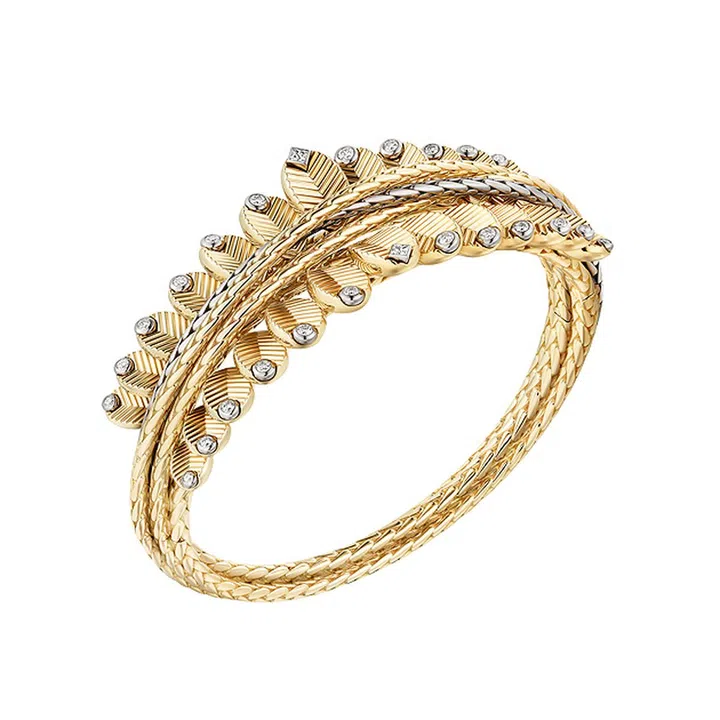 CARTIER Grain de Café yellow and white gold bracelet with diamonds $68,500