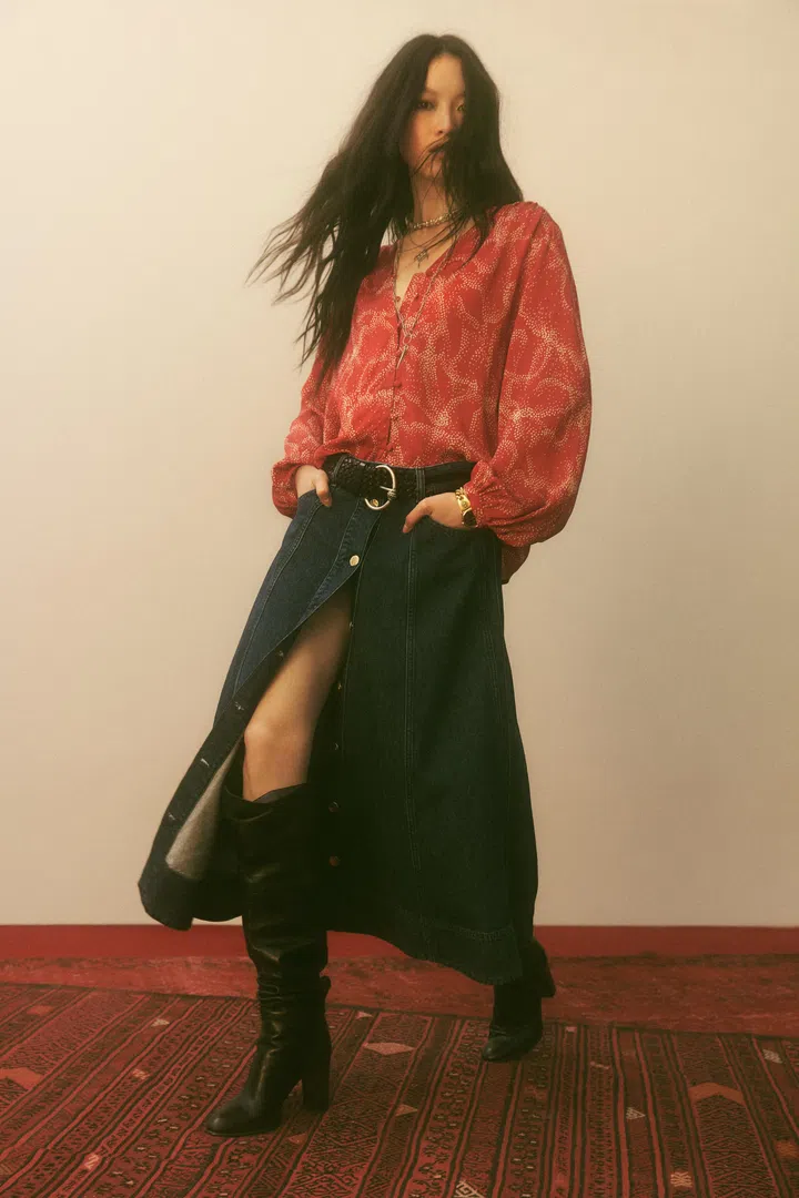 Ba&sh top $340, skirt $340