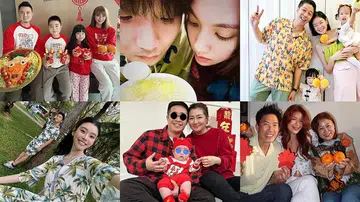 幸福洋溢的龙年明星全家福