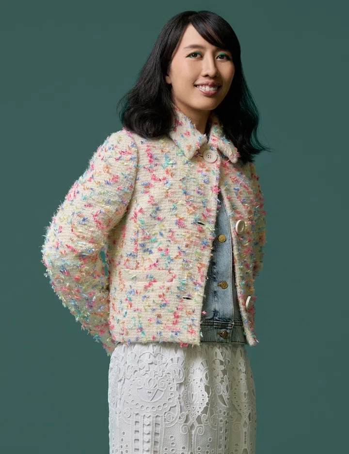 (Jean Toh) Kate Spade New York，jacket (tweed) $700，jacket (denim) $510，dress $1,020