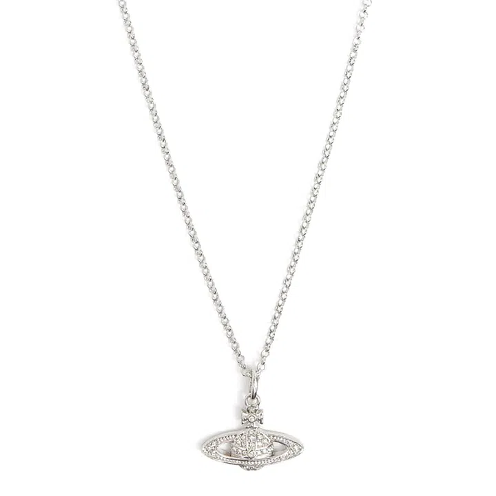 Vivienne Westwood的Mini Bas Relief黄铜锆石吊坠项链