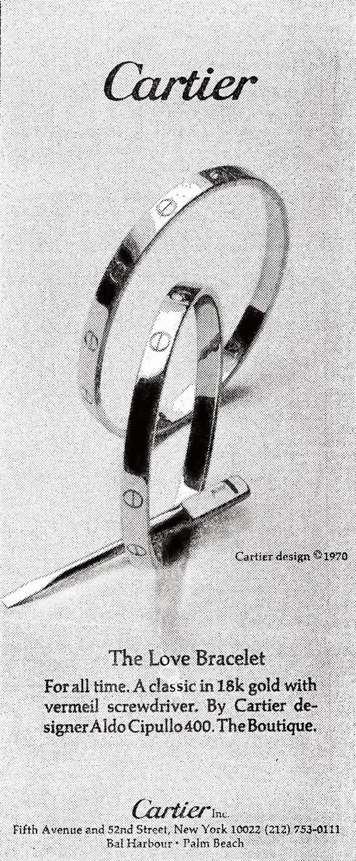 1970年代LOVE手镯广告