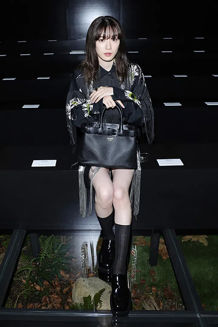 MILAN, ITALY - FEBRUARY 22: Mei Nagano attends the Prada Fall/Winter 2024 Womenswear fashion show during Milan Fashion Week Fall/Winter 2024 - 2025 on February 22, 2024 in Milan, Italy. (Photo by Jacopo Raule/Getty Images for Prada)