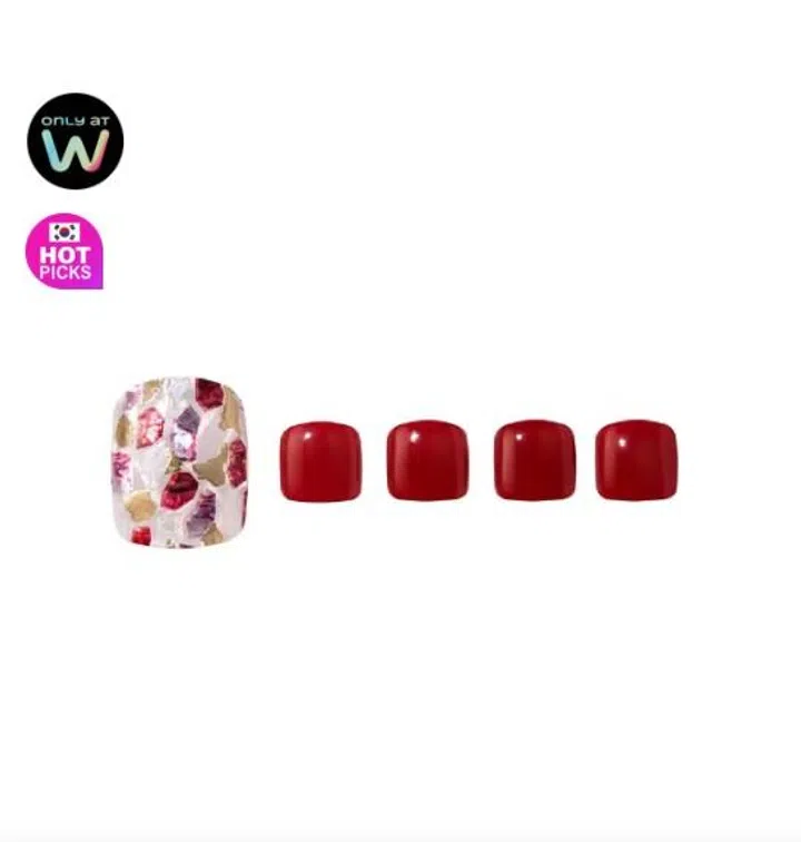 EDGEU Real Gel Nail Strips EPA507 Red Sun 指甲贴片