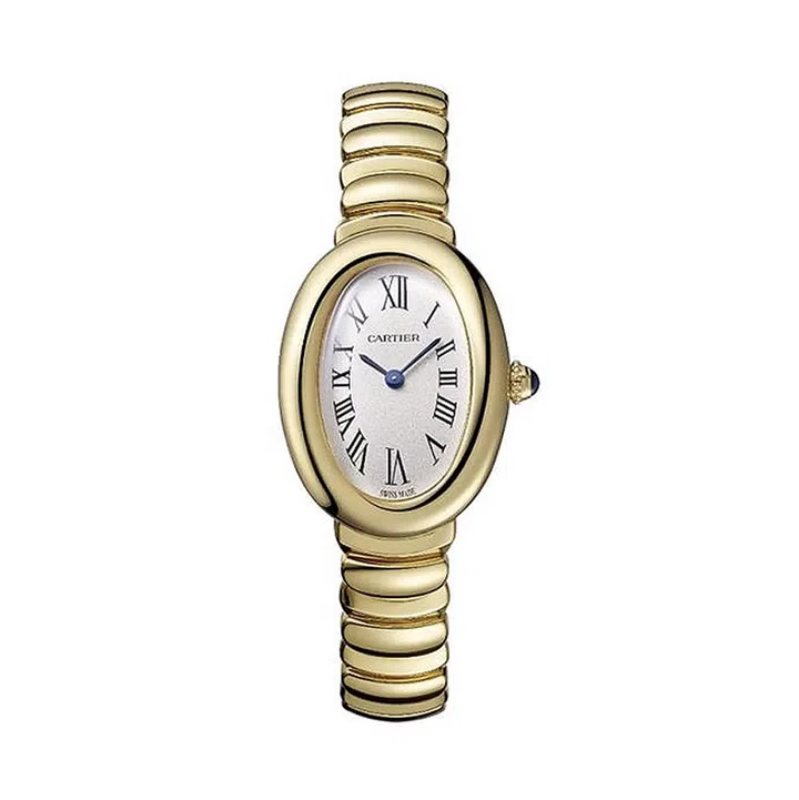 CARTIER Baignoire Small 18K yellow gold watch on matching bracelet腕表 $37,800