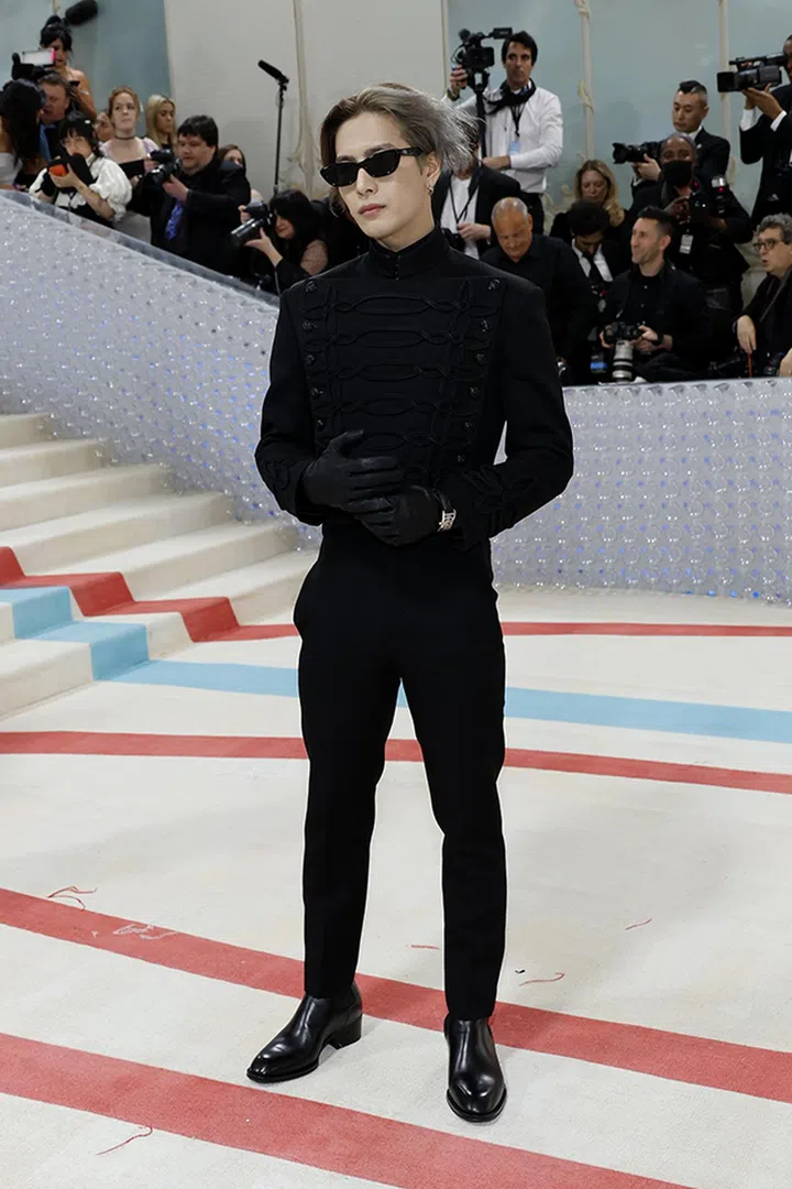 NEW YORK, NEW YORK - MAY 01: Jackson Wang attends The 2023 Met Gala Celebrating "Karl Lagerfeld: A Line Of Beauty" at The Metropolitan Museum of Art on May 01, 2023 in New York City. (Photo by Mike Coppola/Getty Images)