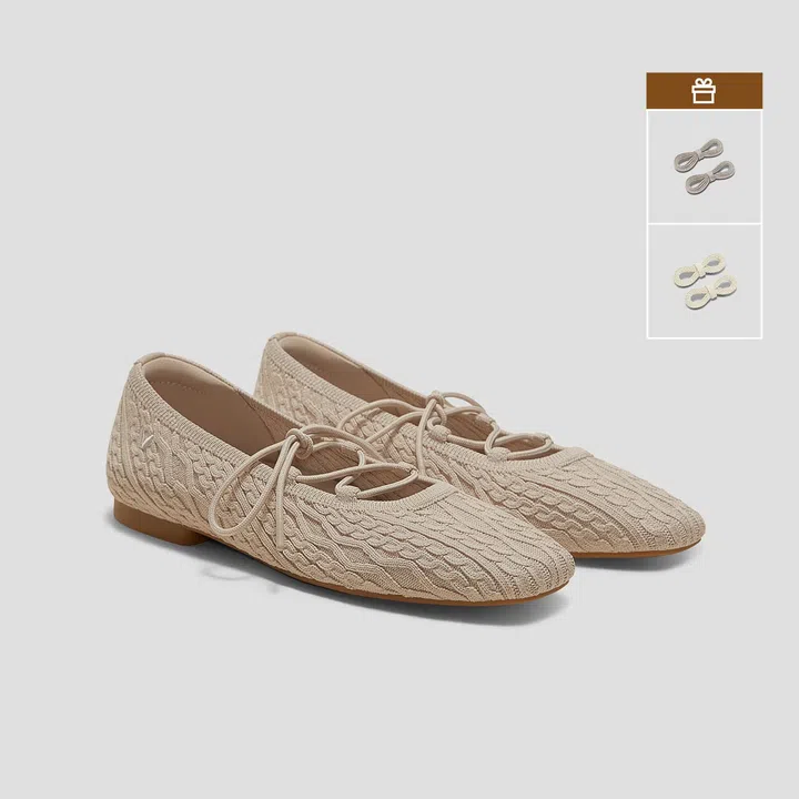 Vivaia 3 Laces Included Square-Toe Lace-Up Mary Janes (Miley) 玛丽珍鞋