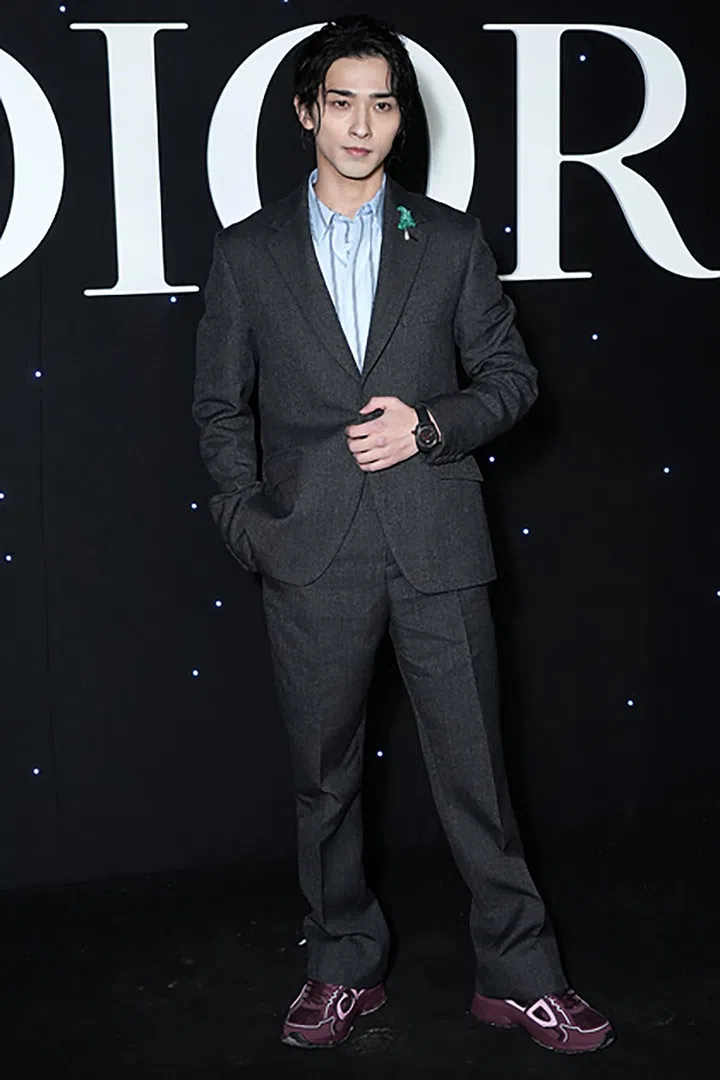 PARIS, FRANCE - JANUARY 19: (EDITORIAL USE ONLY - For Non-Editorial use please seek approval from Fashion House) Ryusei Yokohama attends the Dior Homme Menswear Fall/Winter 2024-2025 show as part of Paris Fashion Week on January 19, 2024 in Paris, France. (Photo by Francois Durand/Getty Images)