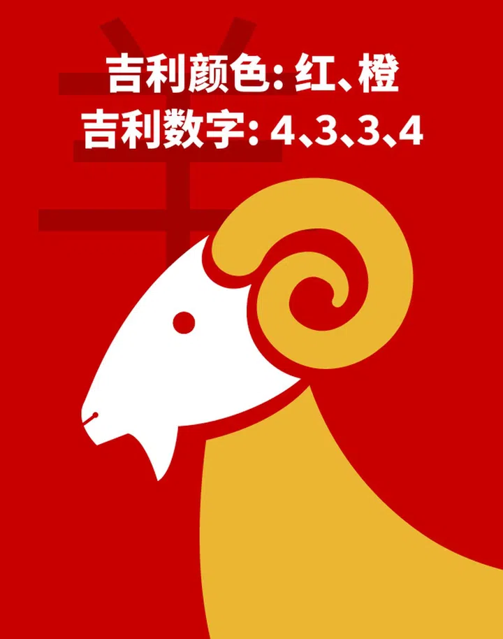 羊 幸运色数字