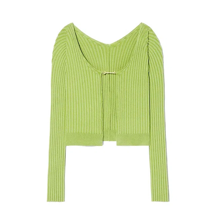 Jacquemus green cardigan 针织开衫