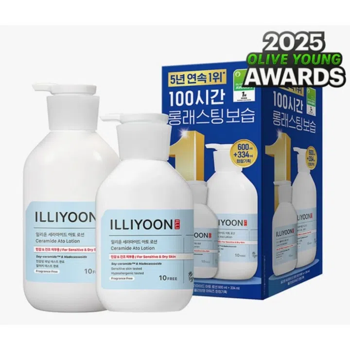 ILLIYOON Ceramide Ato Lotion 600mL + 334mL Set乳液套组
