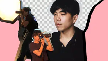 摄影师Joshua Poh拍摄工作与人像拼图，展示其从影视转向摄影的创作过程