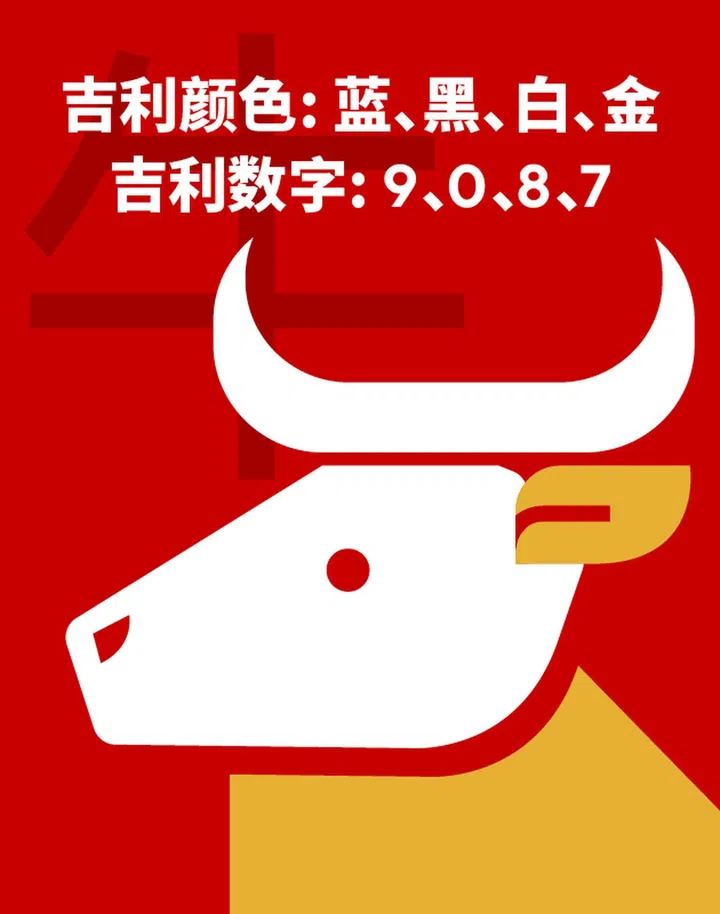 牛 幸运色数字