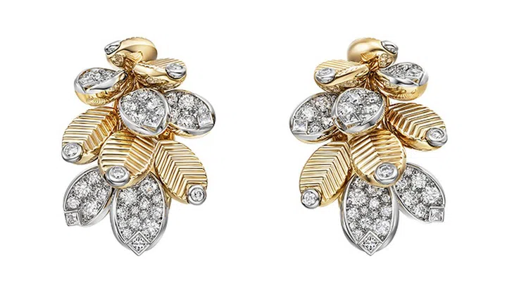 CARTIER Grain de Café yellow gold and platinum earrings with diamonds (POA)