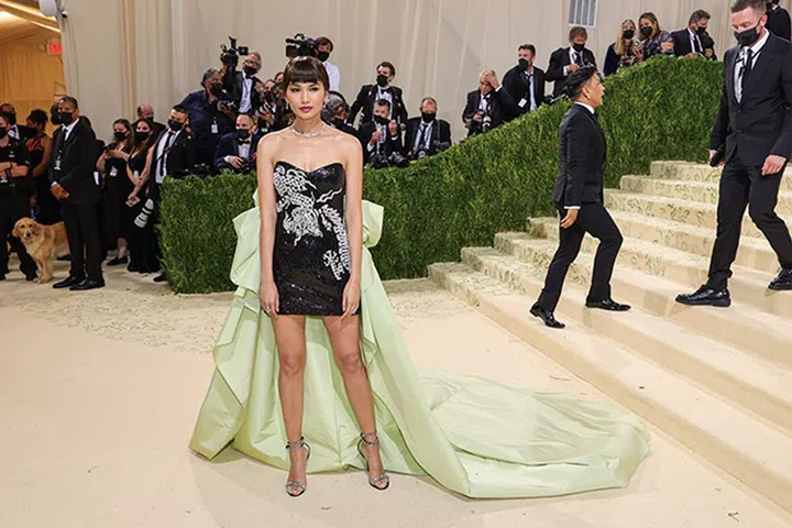 NEW YORK, NEW YORK - SEPTEMBER 13: Gemma Chan attends The 2021 Met Gala Celebrating In America: A Lexicon Of Fashion at Metropolitan Museum of Art on September 13, 2021 in New York City. (Photo by Theo Wargo/Getty Images)