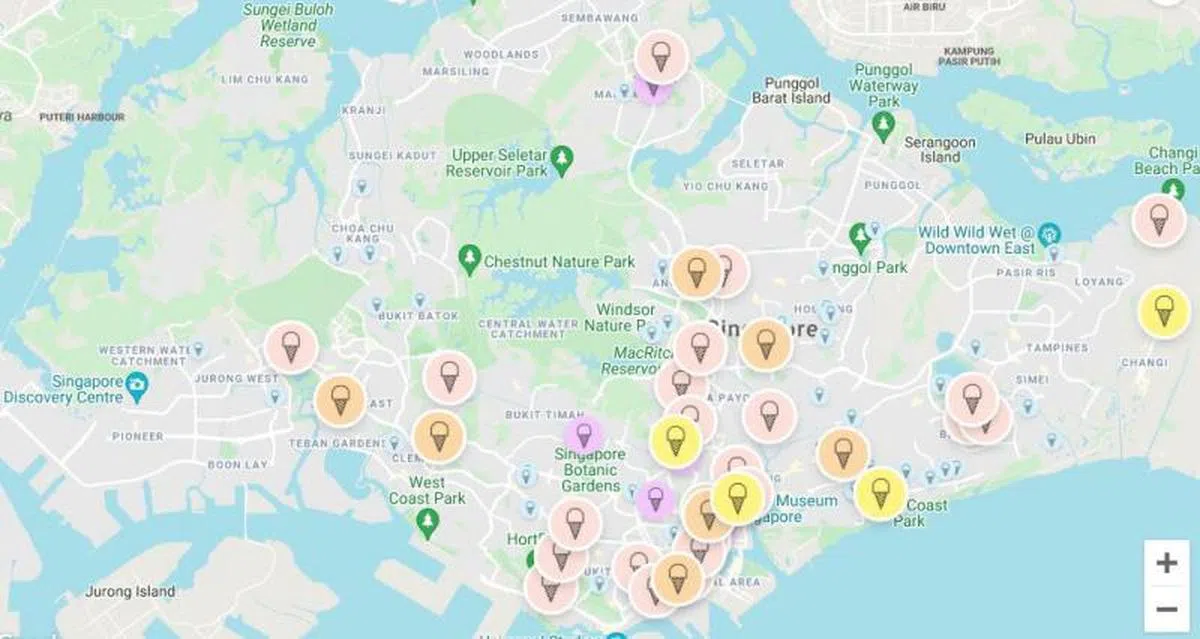 （Singapore Ice Cream Map截图）