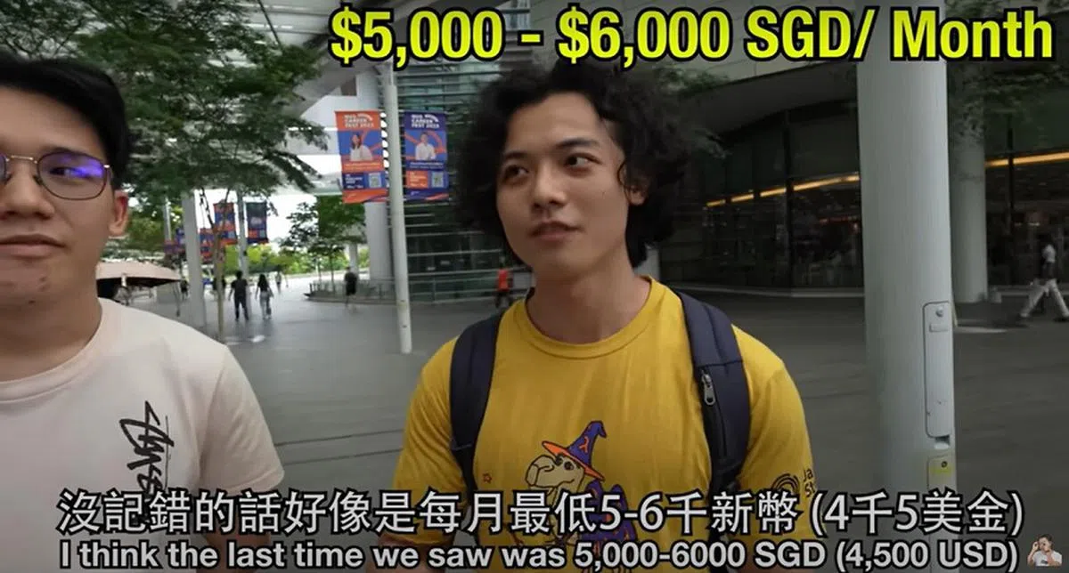 接受访问的两名电脑科学系学生。（视频截图）