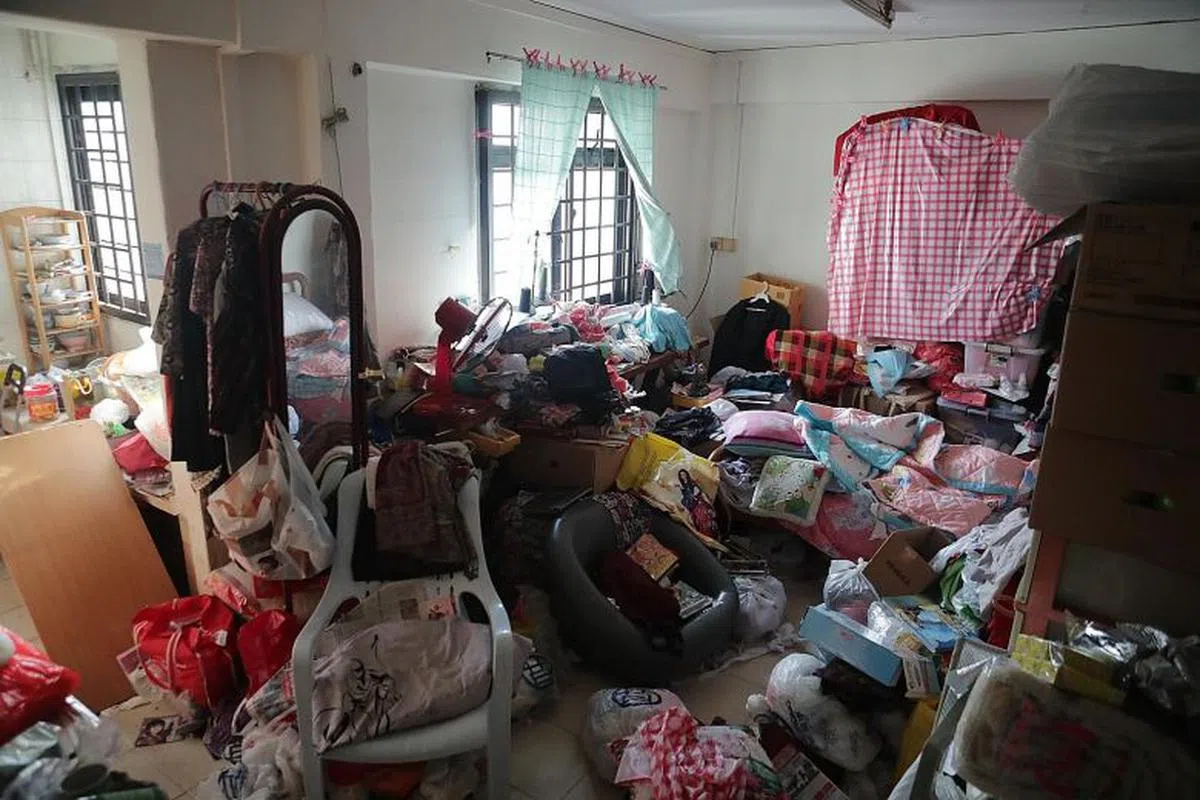  梁苏萍女士的住家已变成恐怖的“鼠窝”。（海峡时报） 
