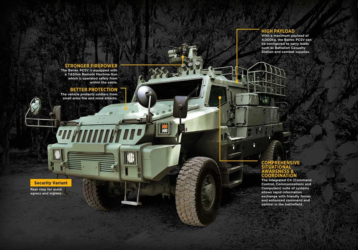  备莱斯支援车提供更强火力和更坚固的保护。（国防部） 