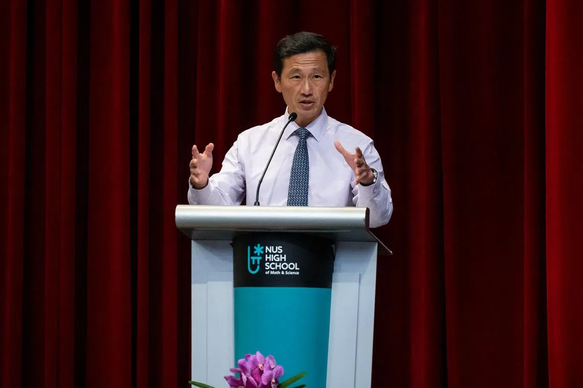 卫生部长王乙康。（国大附属数理中学脸书）