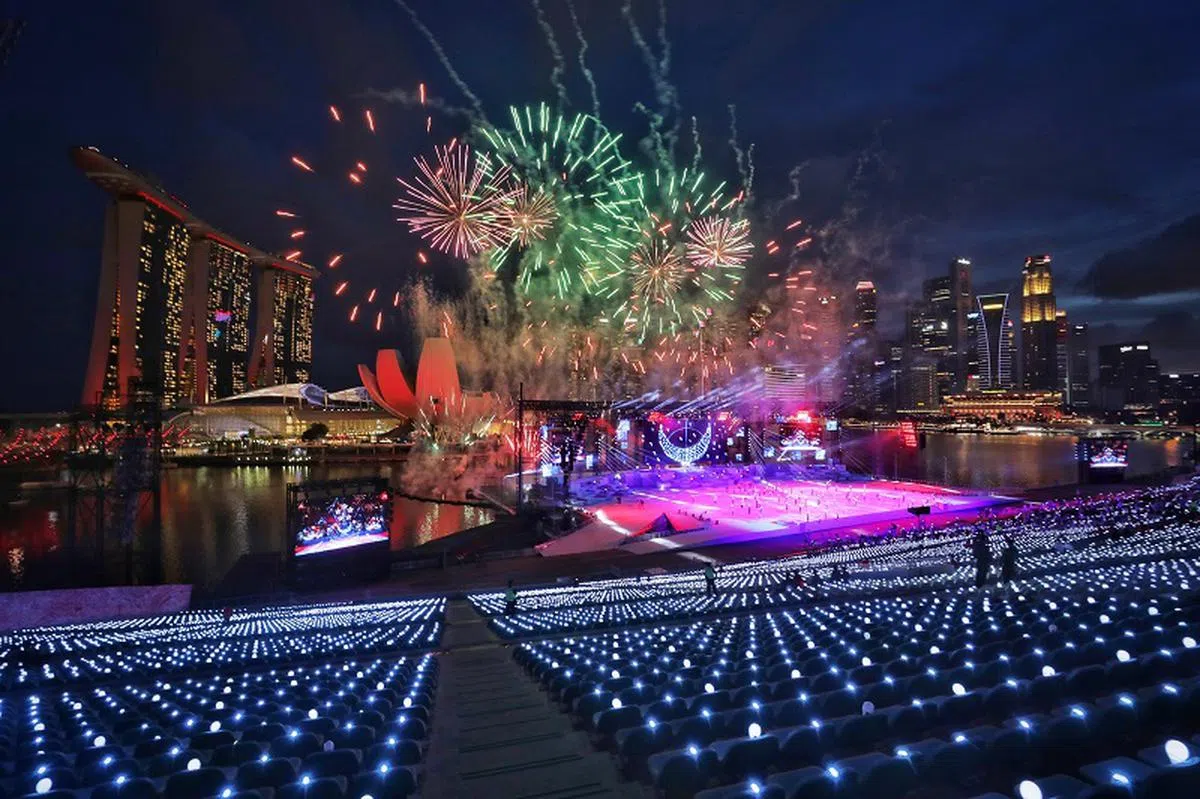  2021年的国庆庆典的顺利举行，是新加坡抗疫道路上的一大里程碑。（海峡时报） 