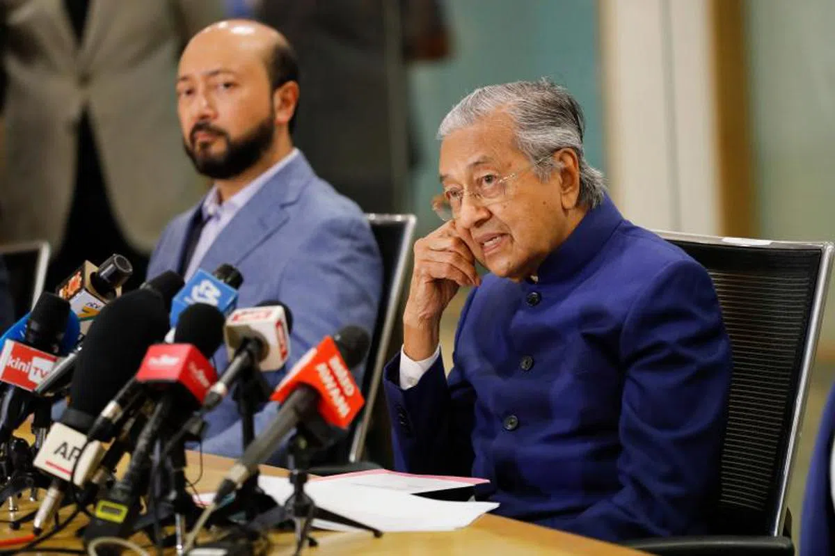  马哈迪父子将成为新政党的主要领导人。（法新社） 