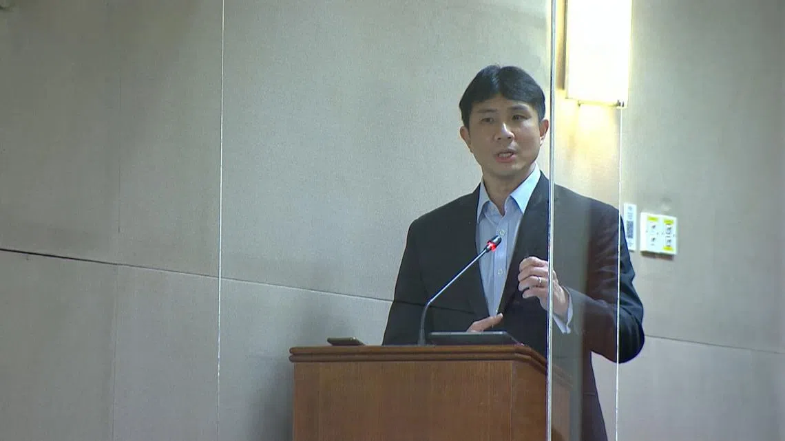 工人党盛港集选区议员的林志蔚在国会频繁发言。（国会视频截图）