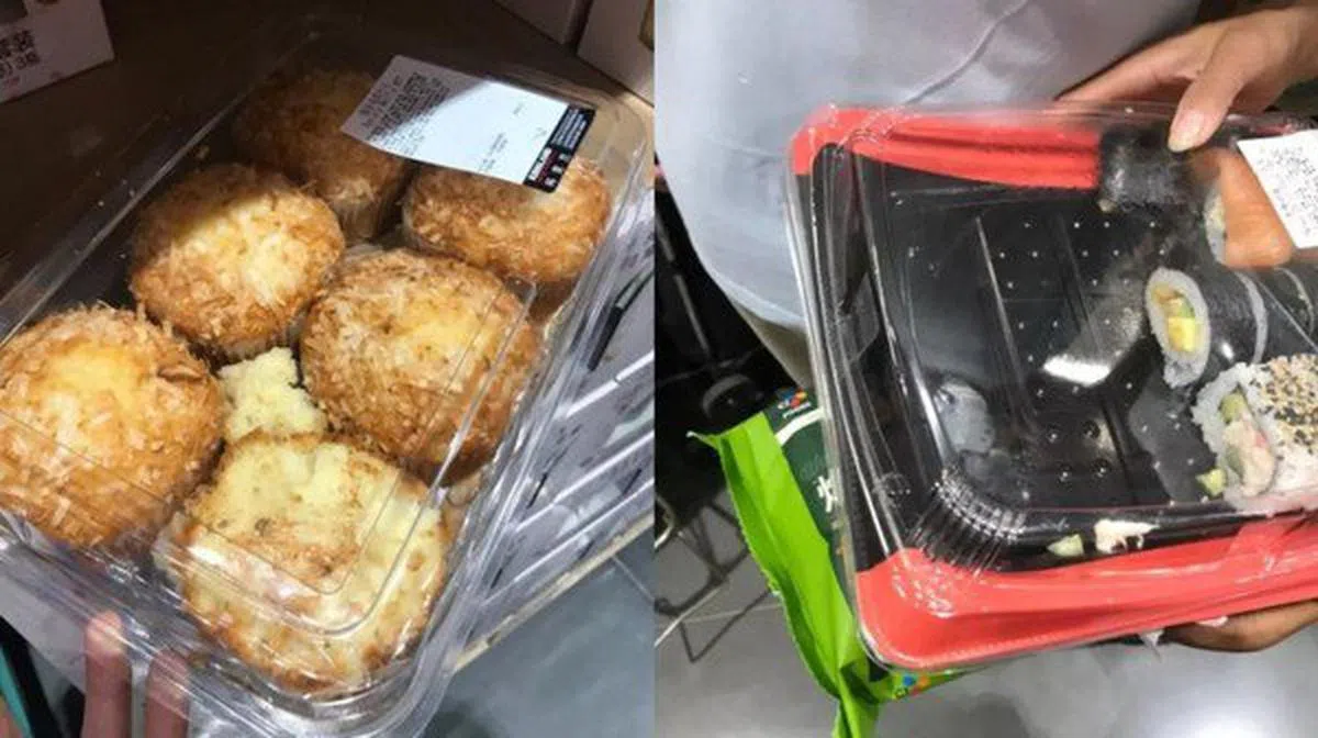  缺乏素质的消费者直接吃起场内的未付款食品。（南洋商报） 