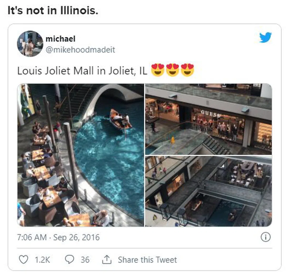  声称滨海湾金沙酒店在美国伊利诺斯州（Illinois）的网民。（BuzzFeed News） 