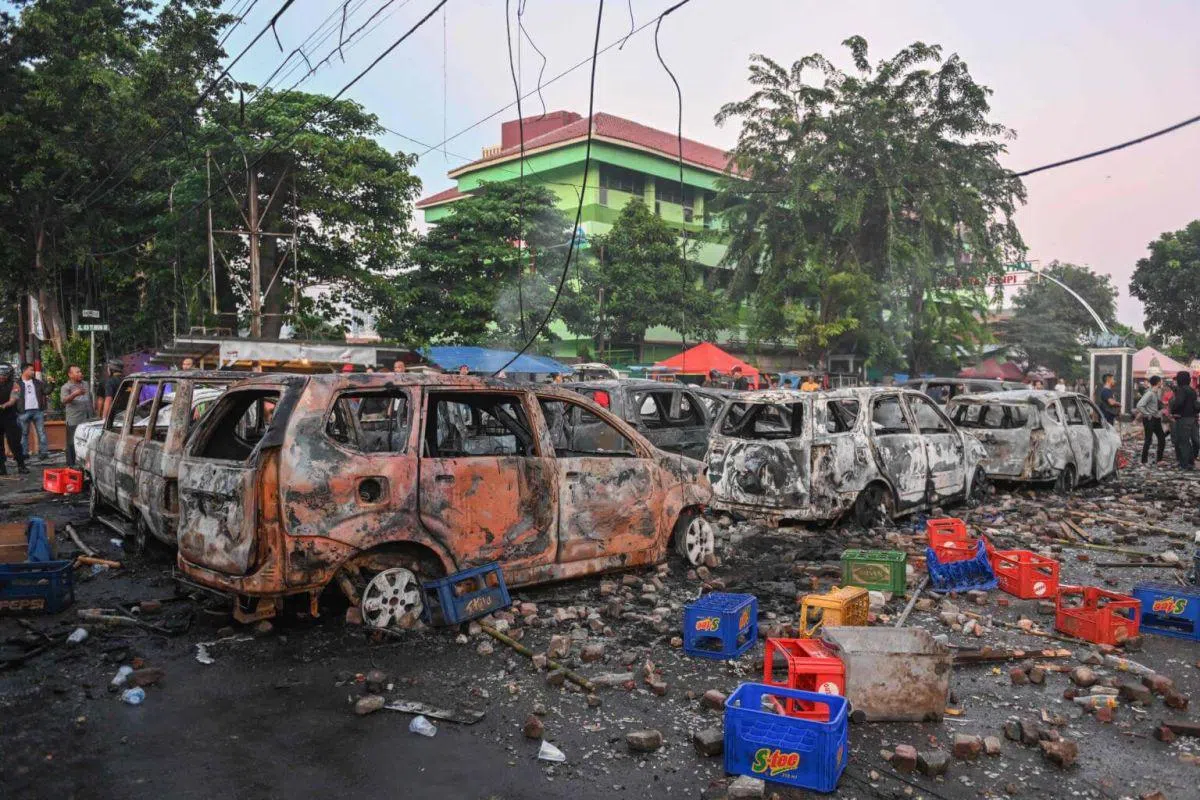  暴动后的雅加达满目疮痍。（法新社） 
