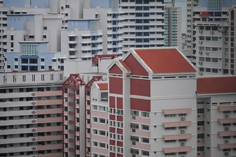 新加坡的政府组屋。（海峡时报） 