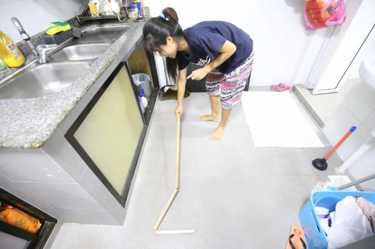  许多印尼女佣能在本地赚取比在印尼多上几倍的工资。（联合早报示意图） 